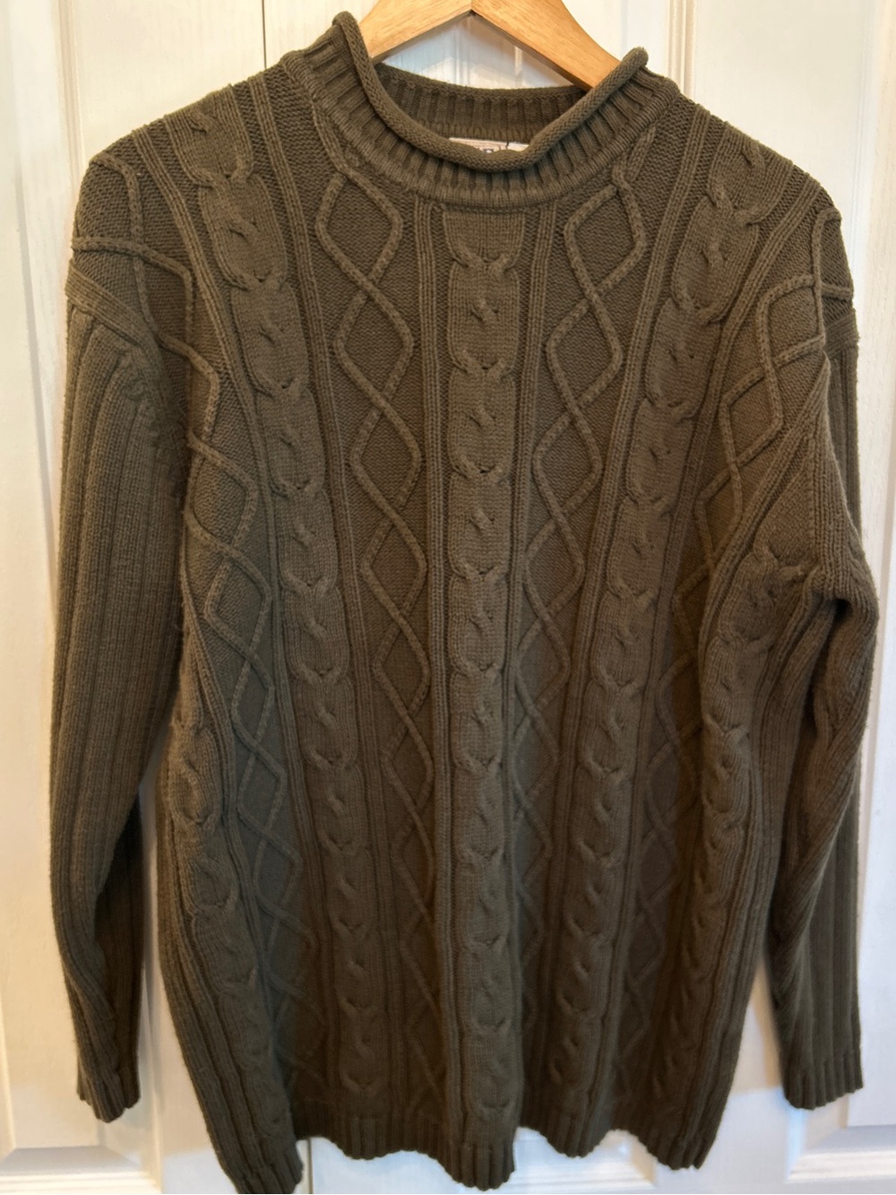 Vintage AE Sport & Co 100% Cotton Fisherman Cable Knit Rollneck Sweater 2X